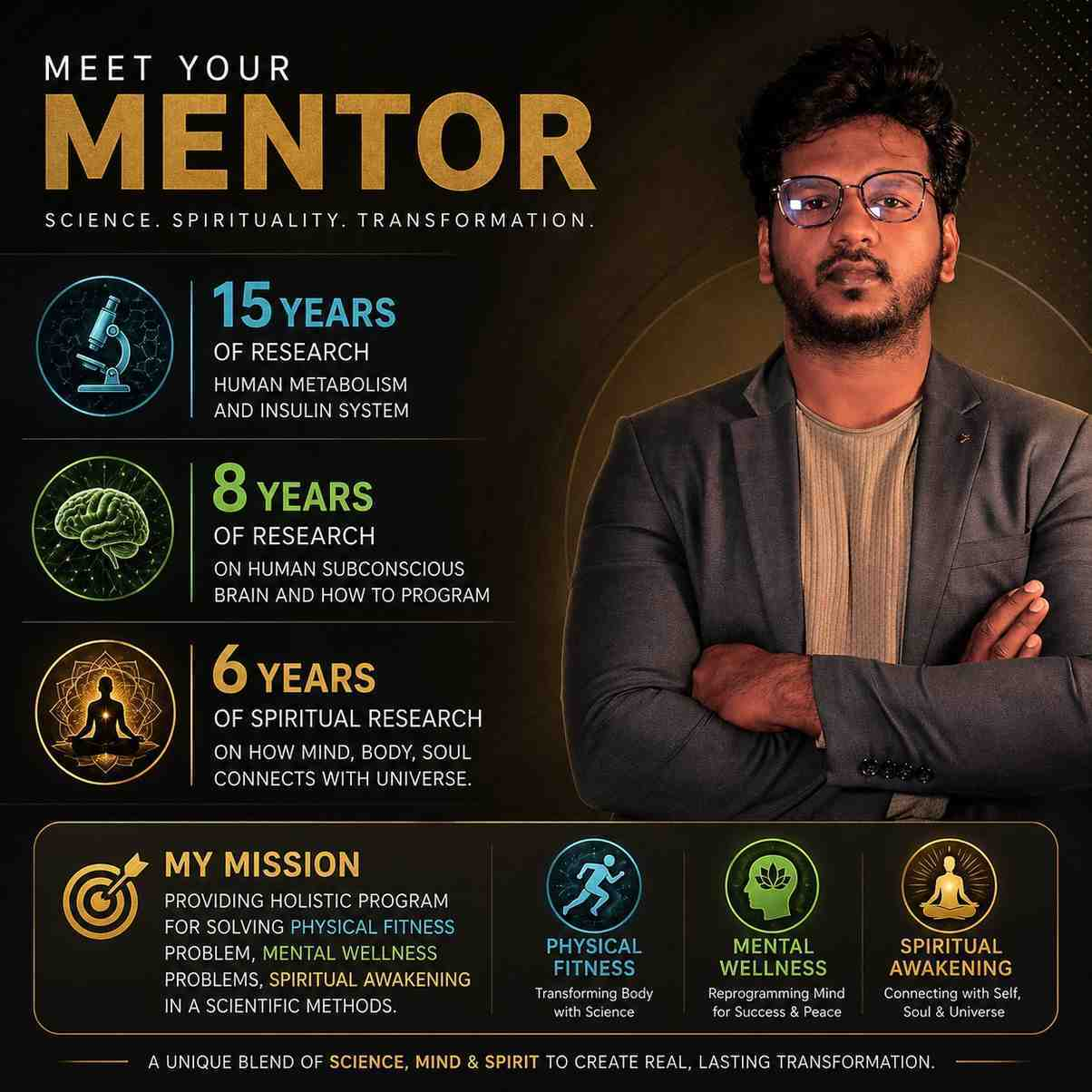 Meet Your Mentor - Vikash Kasinathan. Science. Spirituality. Transformation.